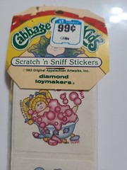 Vintage 80s Cabbage Patch Scratch N Sniff Stickers Kids Soap Scrapbook Doll FLAW