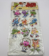 Vintage 1980s Russ Puffy Super Sport Stick On Stickers Google Eyes SEE PICS