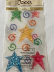 JOLEE’S BOUTIQUE STARS SOFT ACRYLIC STARS MULTI-COLOR SWIRLS AND STARS