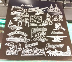 Alaska Scrapbook Laser Die Cut Pack – New In Package set of 25 – Words & More !