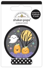 Doodlebug Stickers Shaker-Pop 3D Halloween Night Snow Globe Ghost Pumpkins Stars