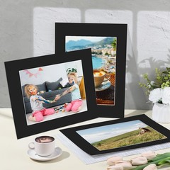 15 PCS 12×16 Inch Black Picture Mats Fits 8.5×11 Inch Photo Bevel Cut Core