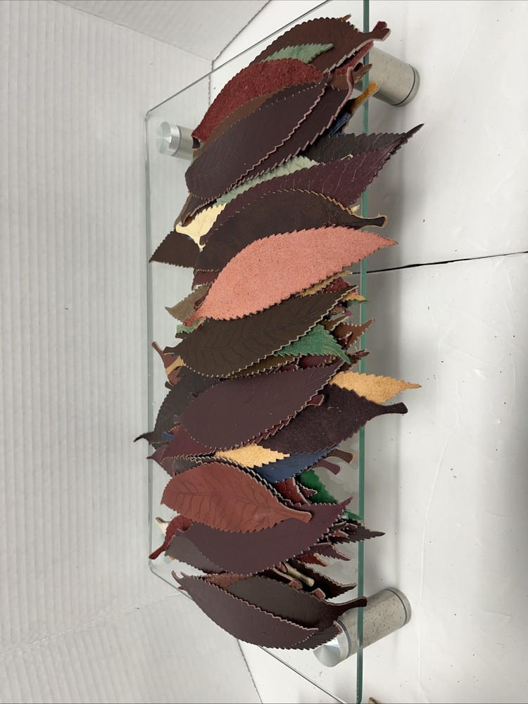 95 Pcs Leather Leaves Cutouts For Arts And Crafts Fall Colors 6.5″ Long