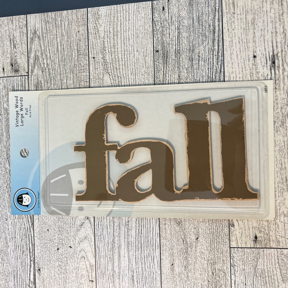 Li’l Davis Designs Vintage Wood Large Words ‘Fall’