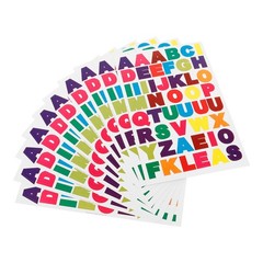 10 Sheet Cursive Letter Stickers Colorful Decorative Alphabet Adhesive Labels