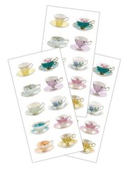 Floral Teacups Planner Craft Garden Party Planner Scrapbook Envelope Seals