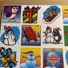 Highlights Stickers Christmas Winter Snowman Penguin Snow Presents Gingerbread