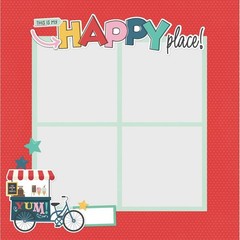 SS Page Pieces DieCuts Say Cheese Happiest Place Disney Mickey Ice Cream Cart