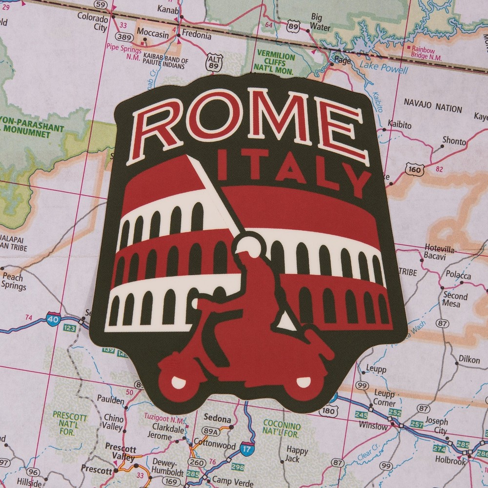 Rome Weatherproof Vinyl Travel Sticker – Gift or Souvenir