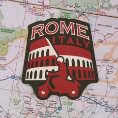 Rome Weatherproof Vinyl Travel Sticker – Gift or Souvenir