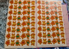 Vintage Current Inc Stickers Alphacats Sticker Sheet Lot 2 Sheets (Creases) READ