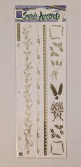 Sticko Susy’s Accents Golden Foil Plants & Flowers Clear Scrapbooking Stickers