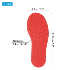 8 Pairs Feet Markers for Classroom Plastic Floor Foot Shaped Markers Red