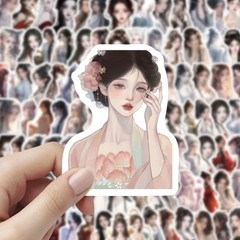 100PCs Beautiful Sexy Asian Women Stickers Waterproof For Journal,Water bottles