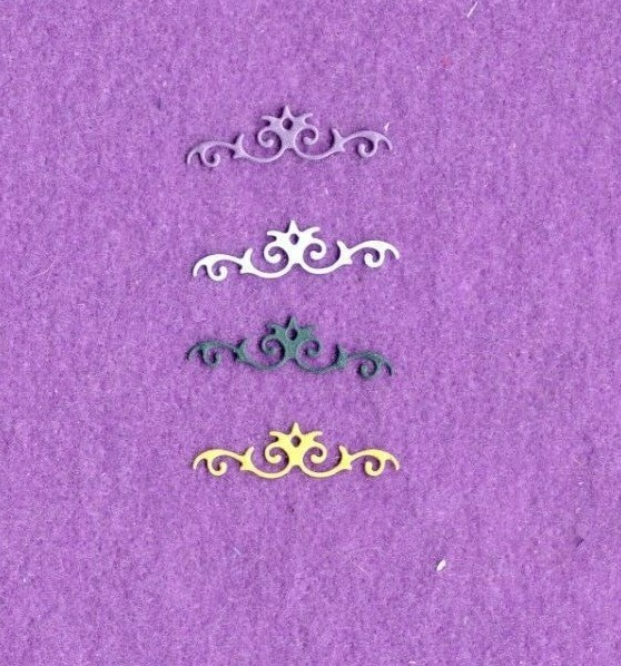 SMALL FLOURISH # 3 die cuts scrapbook cards