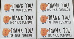 Custom Cute Thank you stickers ( 1×2 5/8 «) 100 count thank you labels