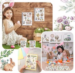 25 Sheets Easter Rub on Transfers Stickers for Crafts As the Pictures Shown