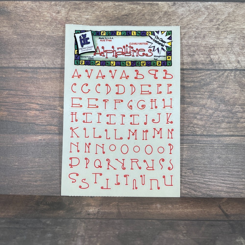 Provo Craft Scrapbook Stickers – You Choose | Alphabet Fruit Floral Shells