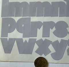 LARGE LIGHT GRAPE 1-1/4”Chunky Shadow Alphabet Stickers(114pc)Making Memories•