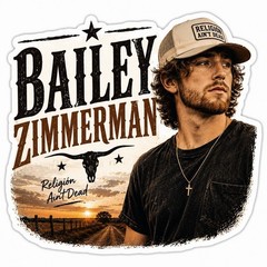 Bailey Zimmerman Sticker/Country/Country Music/Religiously