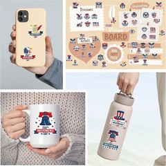 American 250 Stickers Party Favors, 50 Pcs Patriotic Sticker Decals for 250t…