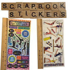 BIG Gymnastics Dance Scrapbook Lot Papers Stickers Borders Titles Craft Supplies