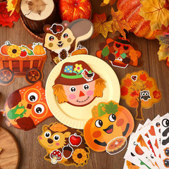 Kids Craft Kit 32Pcs DIY Paper Stickers Ornaments Classroom Party Favor Holiday