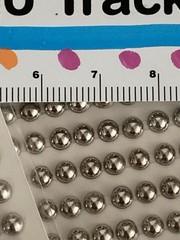 2 packs Crafters Square 900 pcs 3 mm Self Adhesive Round Gems, Metallic Silver