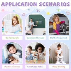 249 PCS Pastel Stars Reward Jars Kids Classroom Coin Incentive Good Behavior