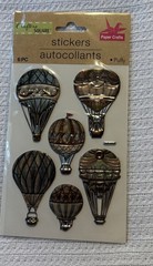 Crafters Square Vintage Travel & Adventure Themed, Puffy Stickers Etc(Lot of 8)