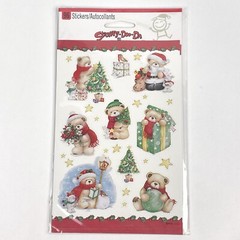NEW Stickety-Doo-Da CHRISTMAS TEDDY BEAR American Greetings Stickers 4 Sheets