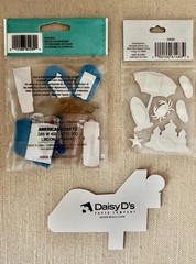 Cute BEACH Theme Dimensional Stickers AND Die-Cut~ 3 PIECE LOT~ ALL NEW
