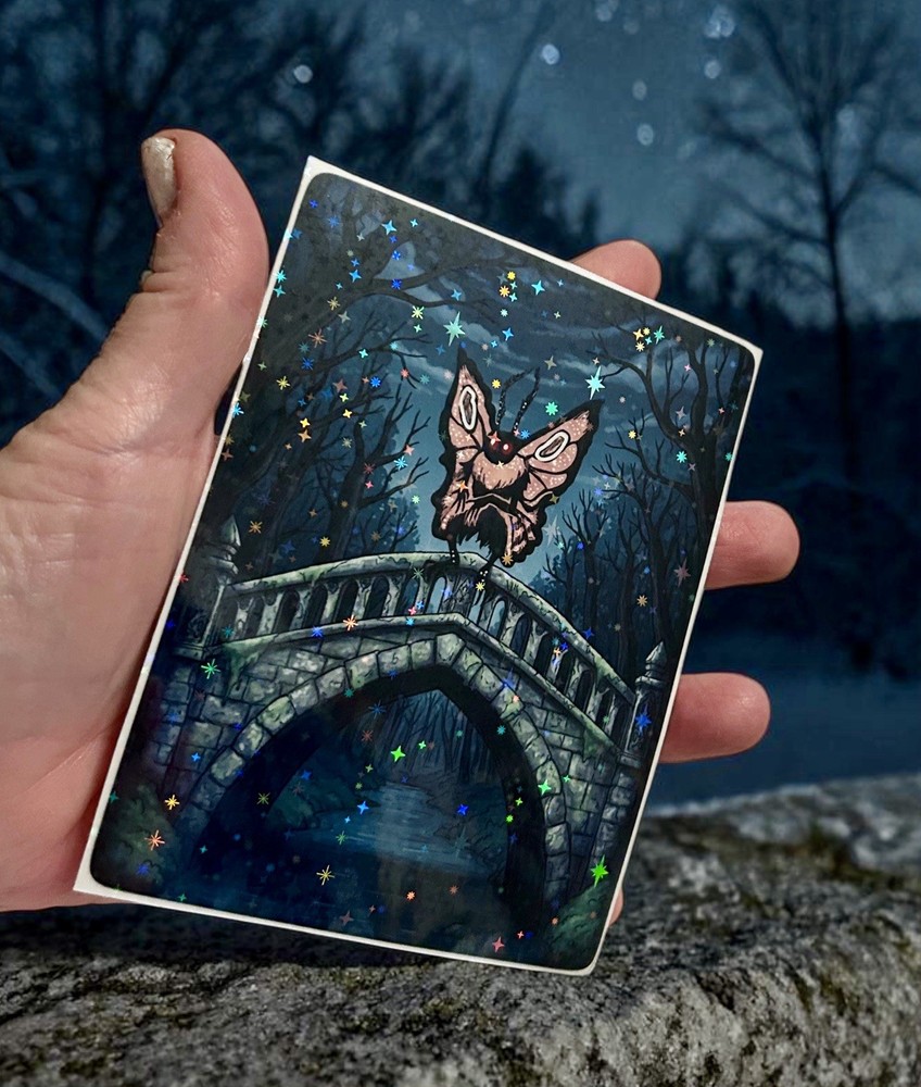 Moth Man Sticker. For laptop, journals, Scrap booking.