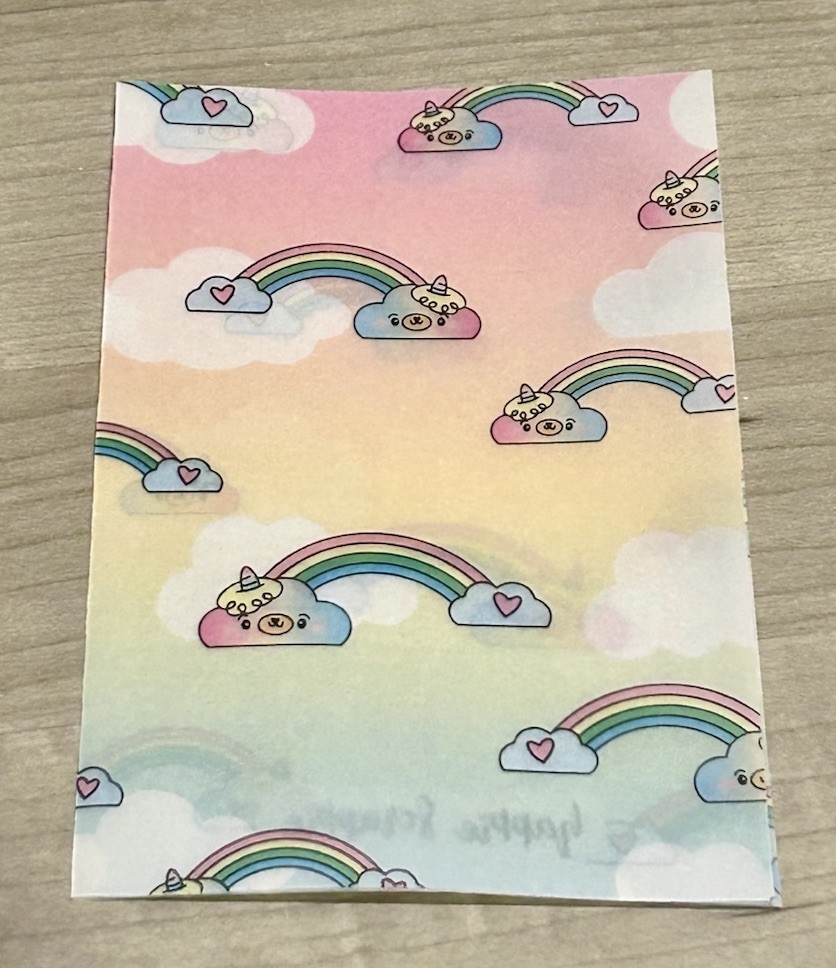 New Happie Scrappie Rainbows 🌈 Vellum Mini Sheet 4 x 5.5”