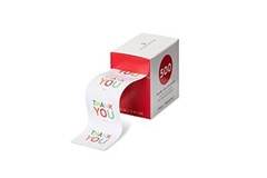 Thank You Stickers or Seals, Multi-Colored Text (500-Count) Rainbow Text