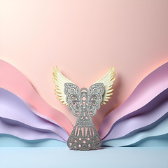 Winged Angel Die Cut for Card Making, Scrapbooking Die-Cuts, Ornament Metal Cutt
