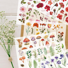 500Pcs Natural Flower Stickers with 260Pcs Letter Stickers,Self-Adhesive Flower