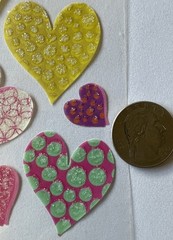 HEART CIRCLES Glitter Stickers(19pc)Sticko…Love…Valentine’s Day…Wedding…Couples…