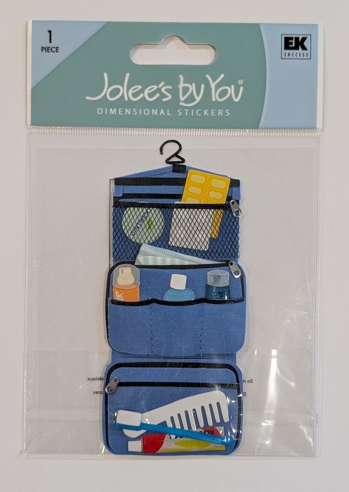 VERY RARE Jolee’s Large Toiletries Bag Travel Vacation Scrapbooking Sticker