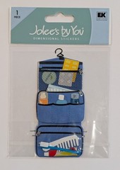 VERY RARE Jolee’s Large Toiletries Bag Travel Vacation Scrapbooking Sticker
