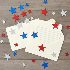 150 PCS Patriotic Foam Star Stickers Adhesive Stickers Star Shape Glitter Foa…