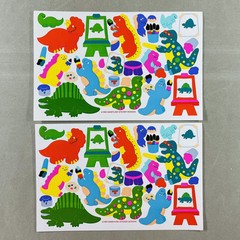 NEW Vintage 1993 Sandylion Sticker Activity Pack Dinosaur Art Class Museum