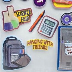 Jr High Science Fair Math Honors Gym Backpack Locker Padlock Scrapbook Stickers