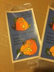 Vintage Halloween 5 CT (10 stickers) 1985 Hallmark Scratch’N Sniff NOS Sealed!