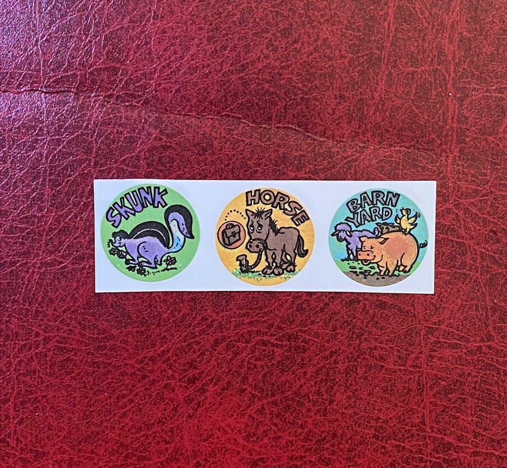 Vintage Gordy’s 1982 Matte Scratch And Sniff Sticker Lot