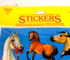Vintage 1985 Hallmark Horse Stickers Ambassador 4 Sheets Self Adhesive NOS