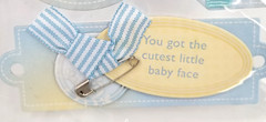 Newborn Baby Dimensional Chipboard Stickers Girl & Boy Pastel Crafts Lot of 2