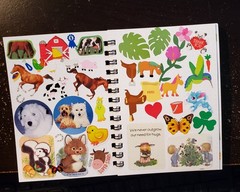 SMALL STICKERBOOK 1 HANDMADE STUCK STICKERS VINTAGE RETRO NEW