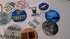 Pre Cut One Inch Bottle Cap Images! SOBRIETY SOBER ALCOHOLISM ALCOHOL FREE SHIP
