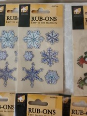 AMERICAN TRADITIONAL DESIGNS Lot of 9 Winter & Christmas Scrapbooking Rub-Ons